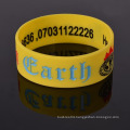 Custom Debossed silicone bracelet wristband for promotion gifts 202*12*2mm